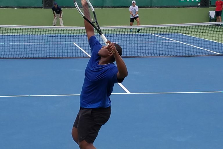Philip Major Jr Serving Davis Cup 2019